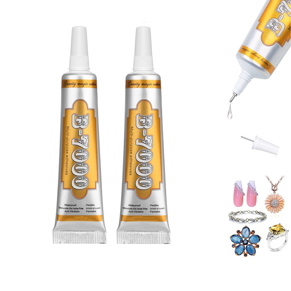 B7000 Fabric Glue with Precision Tips, 2Pcs 50ml Upgrade Industrial