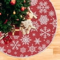 thumbnail image 5 of FMSHPON Snowflake Santa Xmas Tree Xmas Christmas Tree Skirt Stand Mat for Holiday Party Decoration Indoor Outdoor 36 inches, 5 of 6