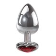 thumbnail image 4 of Adam & Eve Small Heart Gem Anal Plug, Red, 4 of 5
