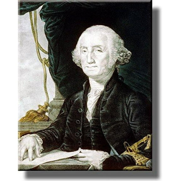 George Washington First President of United States Picture on Stretched Canvas, Wall Art Décor, Ready to Hang!