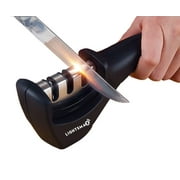 LIGHTSMAX Kitchen Knife Sharpener - 3-Stage Knife Sharpening Tool Helps Repair, Restore and Polish Blades