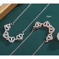 thumbnail image 5 of Four Leaf Clover Necklace Foldable for Women,Retro Magnetic Folding Love Heart Pendant, Four-Leaf Clover & Heart Shaped Design with Sparkling Crystal Accents(Silver), 5 of 8