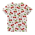 thumbnail image 5 of PINQI Boys Girl's Graphic Tees Cute Fruit Printed T-Shirts Short Sleeve Crewneck Floral Tee Shirt Summer Casual Shirt Tops, 5 of 5