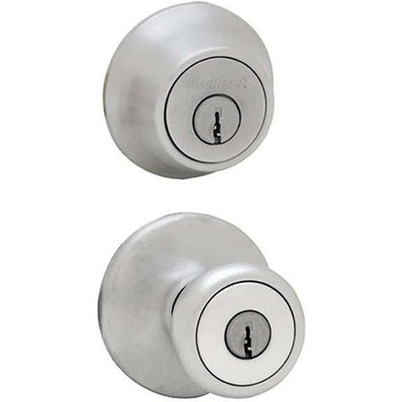 Kwikset Deadbolt Lock - Metal, Exterior Doors Lock, Dbolt, US26D — Construction & DIY Use, Standard Hardware Spec