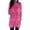 Hot Pink, variant on 2025 Womens Tunic Tops Loose Fit Round Neck Long Sleeve Velvet Blouses with Pockets Casual Going Out T-Shirts