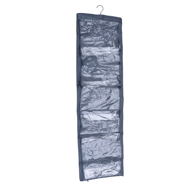 GOOHOCHY Bolsa colgante de tela Oxford de 10 capas con 10 bolsillos, organizador de documentos para el hogar y la escuela (gris)