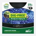 thumbnail image 4 of Dig-Free 25 ft. Landscape Edging Border, Garden Edging for Flower Beds, Garden & Lawns, Plastic (Black), 4 of 8