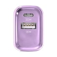 thumbnail image 6 of Powertek 20W USB-C PD + 18W USB-A Dual Port Wall Charger, Metallic Shine Pastel, Purple, 6 of 6