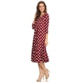 thumbnail image 2 of Women's Casual Basic Comfy 3/4 Sleeve Flare A-line Midi long maxi Dress, 2 of 4