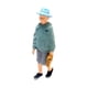 thumbnail image 3 of Figura modelo 1/64 Pequeño niño con sombrero de pescador Lindo juguete de simulación Amantes de las figuras Azul, 3 of 9