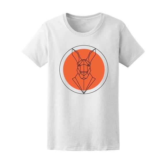 Kangaroo Face With Modern Design T-Shirt Women -Image by Shutterstock, Female x-Large