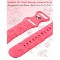 thumbnail image 3 of Wearlizer Floral Embossed Band Compatible with Apple Watch Band 38mm 40mm 41mm 42mm 44mm 45mm 49mm Women, Cute Cherry Blossoms Sport Replacement Strap for iWatch Series 9 8 7 6 5 4 3 2 1 SE Ultra 1 2, 3 of 7