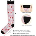 thumbnail image 2 of Coolnut 1 Pack Lovely Love Heart Compression Socks for Women Men, Knee High Stockings for Athletic Sports,Running,Travel, 2 of 6
