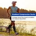 thumbnail image 4 of Hi Clasmix 5 Pairs Copper Compression Socks for Men & Women 20-30 mmHg Graduated Compression Stockings for Sports Running Flight Travel Pregnancy(Black, L/XL), 4 of 7