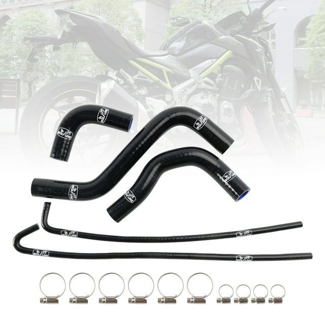 Silicone Radiator coolant Hose kit For Kawasaki Z900 2017-2024 Black