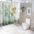 thumbnail image 7 of Shiartex Watercolor Painting Flowers Printed Shower Curtain with Hooks Set, Waterproof Polyester Fabric Bathroom Decor, Durable and Washable, Chic Modern Style, Various Sizes 69x72, 7 of 7