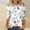 Yellow, variant on Elvqul Round Neck Tunic Tops for Women Summer Fall Blouses Loose 3/4 Sleeve Dressy Casual Yellow Pullover Printed Womens T-Shirts