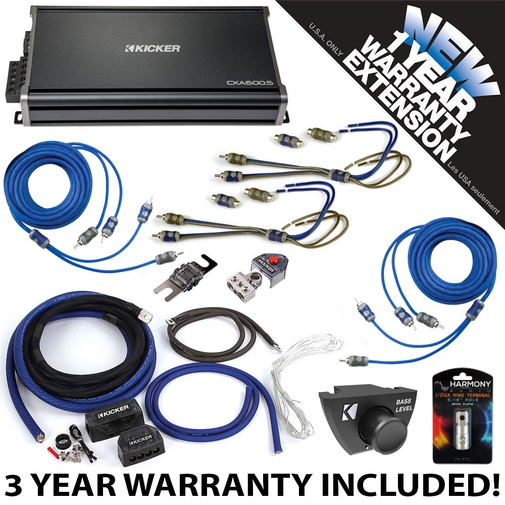 Kicker 43CXA6005 Car Audio 5 Channel Amp CXA600.5 w/ Remote PKD1