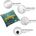 thumbnail image 4 of COMIO Pillow Covers Set of 2 Cartoon Submarine Fish Throw Pillow Covers Decorative Cotton Pillow Covers for Couch Bed Chair Outdoor White, 4 of 6