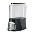 thumbnail image 1 of Contenedor de arroz transparente, contenedor de cereales, cubo para granos con tapa extraíble, seco negro, 1 of 9