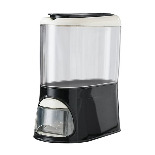 Contenedor para almacenar arroz, cereales, apertura superior, multiusos. negro