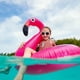 thumbnail image 3 of Large Bright Pink Flamingo Ring Float 116x96cm, Pool Toy Rubber Ring For Swimming Pool Outdoor Party Adults or Kids, 3 of 5