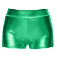 thumbnail image 3 of Women's High Waisted Metallic Booty Shorts Rave Bottoms For Dancing Hot Pants Clubwear for Dance, Party, Festival, 3 of 4