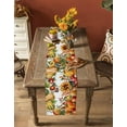 thumbnail image 5 of ERUNPONLY Fall Table Runner - 120 Inch Long Thanksgiving Harvest Autumn Sunflower Pumpkin Cotton and Linen Blended Dress Scarves Farmhouse Table Runner for Kitchen Dining, Coffee Table, 13"x120", 5 of 8