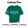 thumbnail image 5 of Women's Summer Tops BWASD Casual V Neck Short Sleeves Shirts Mama Graphic Blouses Outfits Personalised DIY Mothers Day Birthday For Mum Blackish Green S-XXXL, 5 of 7