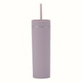 thumbnail image 1 of Tumbler with Lid And Straw Slim Plastic Tumbler - Double-Wall Insulated Cup with Lid for Coffee/Water (450Ml Travel Mug)Tumbler with Lid And Straw for Outside, 1 of 4