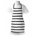 thumbnail image 3 of Modern Apron Abstract Minimalist Horizontal Paintbrush Stripes Bands Simplistic Artful Design, Unisex Kitchen Bib Apron with Adjustable Neck for Cooking Baking Gardening, Charcoal Grey, by Ambesonne, 3 of 3