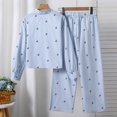 thumbnail image 6 of Staki Toddler Girl Clothes Ruffle Shoulder Top+Floral Pants Toddler Girls Outfits 2 Piece Sets(Blue,10-11 Years), 6 of 8