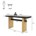 thumbnail image 3 of Longue Table Console Style Ferme - Table d'Entrée pour Sofa - MDF Noir et Brun, 3 of 7