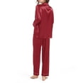 thumbnail image 5 of Clothing 2025 Women's Pajama Set, 2 Piece Lounge Outfits V Neck Y2K Sleep Set Fall Long Sleeve Long Pants With Pockets Pjs Set, 5 of 5