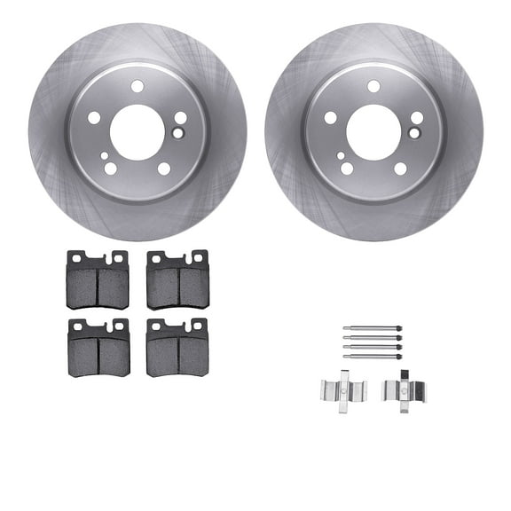 Dynamic Friction Company Rear Brake Rotors with 5000 Advanced Brake Pads includes Hardware 6512-63263