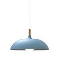 thumbnail image 1 of Lampara De Techo Colgante Macaron Retro Con Madera 35 Cm de Diámetro ilios innova  Azul, 1 of 9