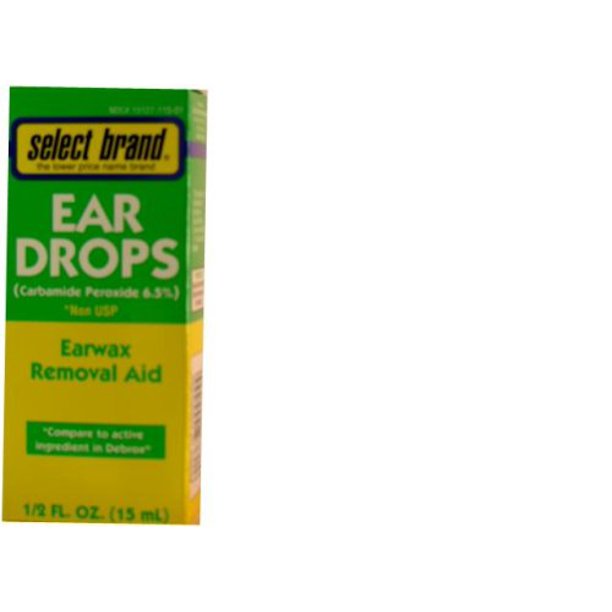 Select Brand Drops Ear Wax Removal Aid 0.5 Oz (15 Ml) Compare to