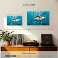 thumbnail image 3 of Elephant Stock Shoal Of Yellowfin Tuna Wall Art - Horizontal Multi Panel Canvas - Living Room Wall Decor - Animal Multi Panel - Yellow And Blue Decor - 23" x 14", 3 of 4