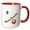 Red/White, variant on 3drose, I Love Massachusetts, 11oz Two-tone Blue Mug