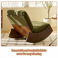 thumbnail image 4 of Bellemave Nursery Rocking Chair, Solid Wood Accent Chair, Upholstered Glider Rocker, Green, 4 of 9