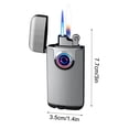 thumbnail image 3 of Blasgw Cool Lighters, Fire Gas Lighter Blue Flame Inflatable Windproof Double Torch Lighter Accessories Men's Gift Dark Blue, 3 of 5