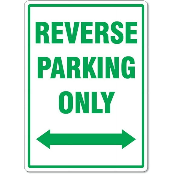 Reverse Parking Only Sign Traffic and Parking Parking Signs Metal Tin Sign 8x12 Inches Caution Danger Safety Security Warning Notice Signs