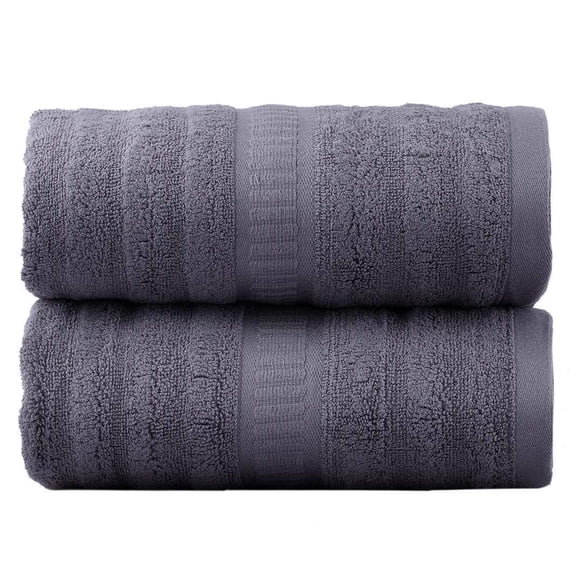 2 Piece Bamboo Bath Towels, Soft Luxury Bath Towel Set for Bathroom(27"x55")