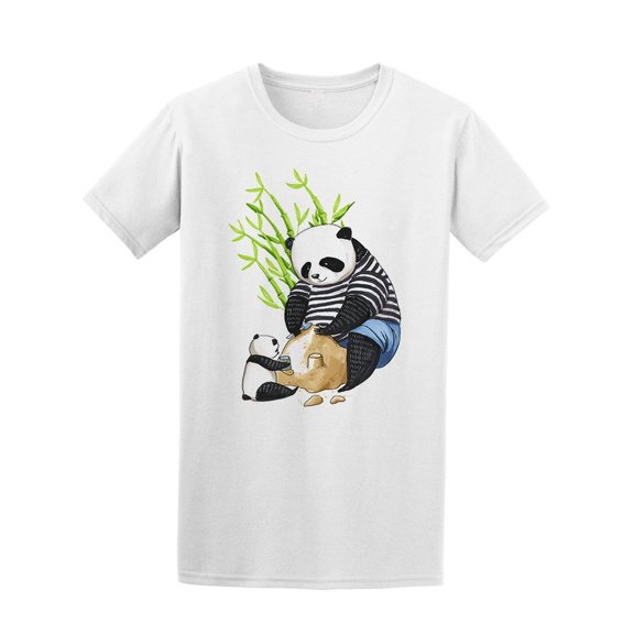 Cute Panda Bears Father & Son Tee Men's -Image by Shutterstock