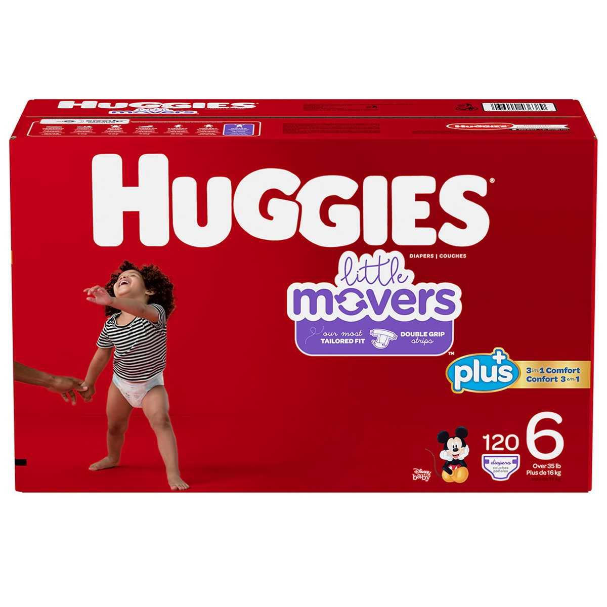 Huggies Little Movers Plus Taille 6, lot de 120