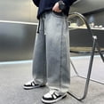 thumbnail image 6 of Shadoumai Boys Casual Pants Arrival Loose Fit Denim Jeans For Teen Youth Children Comfortable Trousers Classic Versatile Style, 6 of 8