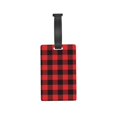 thumbnail image 6 of Balery Buffalo Plaid Red Black Print Durable Luggage Tags with Secure Strap, Personalized Travel ID Tags for Suitcases, Bags, and Backpacks - Easy Identification for Men and Women, 6 of 8