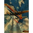 thumbnail image 5 of Men's casual airplane pattern T-shirt, suitable for outdoor activities. Made of soft blue and white fabric, it is light and comfortable, perfect for travel and daily wear., 5 of 6