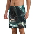 thumbnail image 2 of Logiee Wave Ocean Animal Shark Print Mens Swim Trunks Quick Dry Board Shorts,Breathable Hawaii Beach Shorts Swimwear Bathing Suits-X-Large, 2 of 6