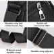 thumbnail image 5 of Mochila de hombro para hombres y mujeres, bolso organizador de cuero sintético, bolso cruzado para la cintura, bolso para el pecho, negro, 5 of 6